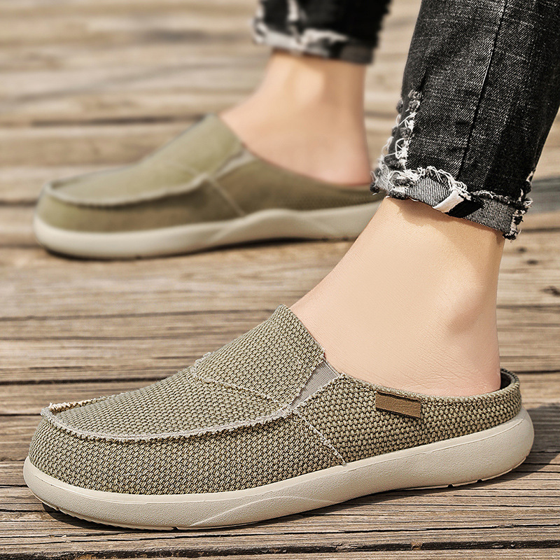 Popular Fashion Trendy Slip-on Shoes Flat Sandals Men's Light Casual Half Slippers Casual home shoes