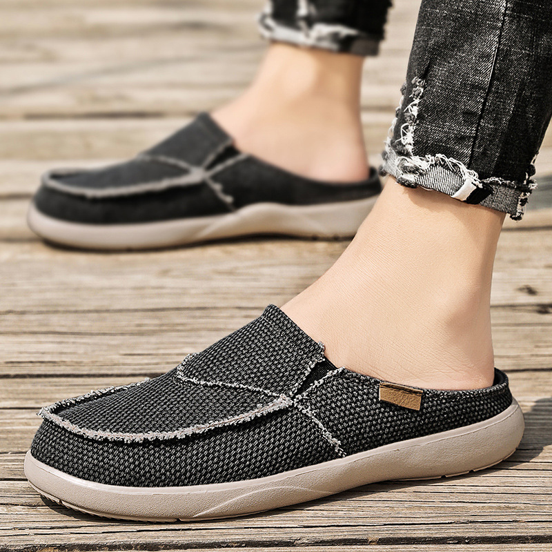 Popular Fashion Trendy Slip-on Shoes Flat Sandals Men's Light Casual Half Slippers Casual home shoes