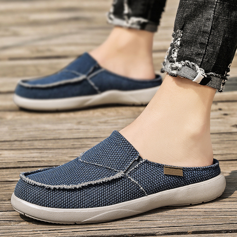 Popular Fashion Trendy Slip-on Shoes Flat Sandals Men's Light Casual Half Slippers Casual home shoes