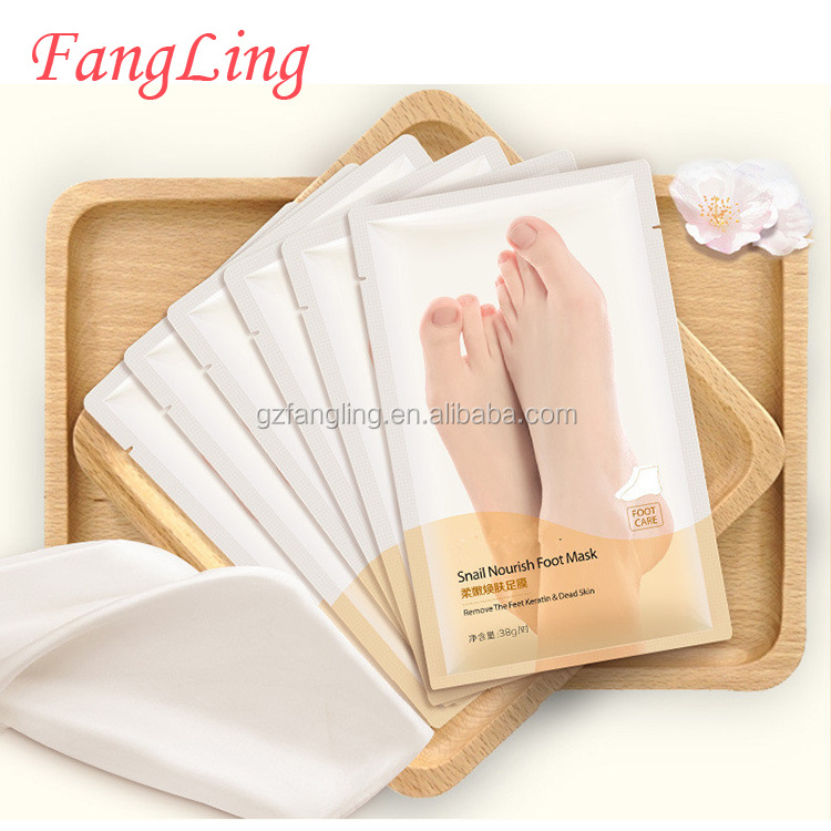 OEM Foot Care cracked heel callus removal soft baby exfoliating foot peel mask