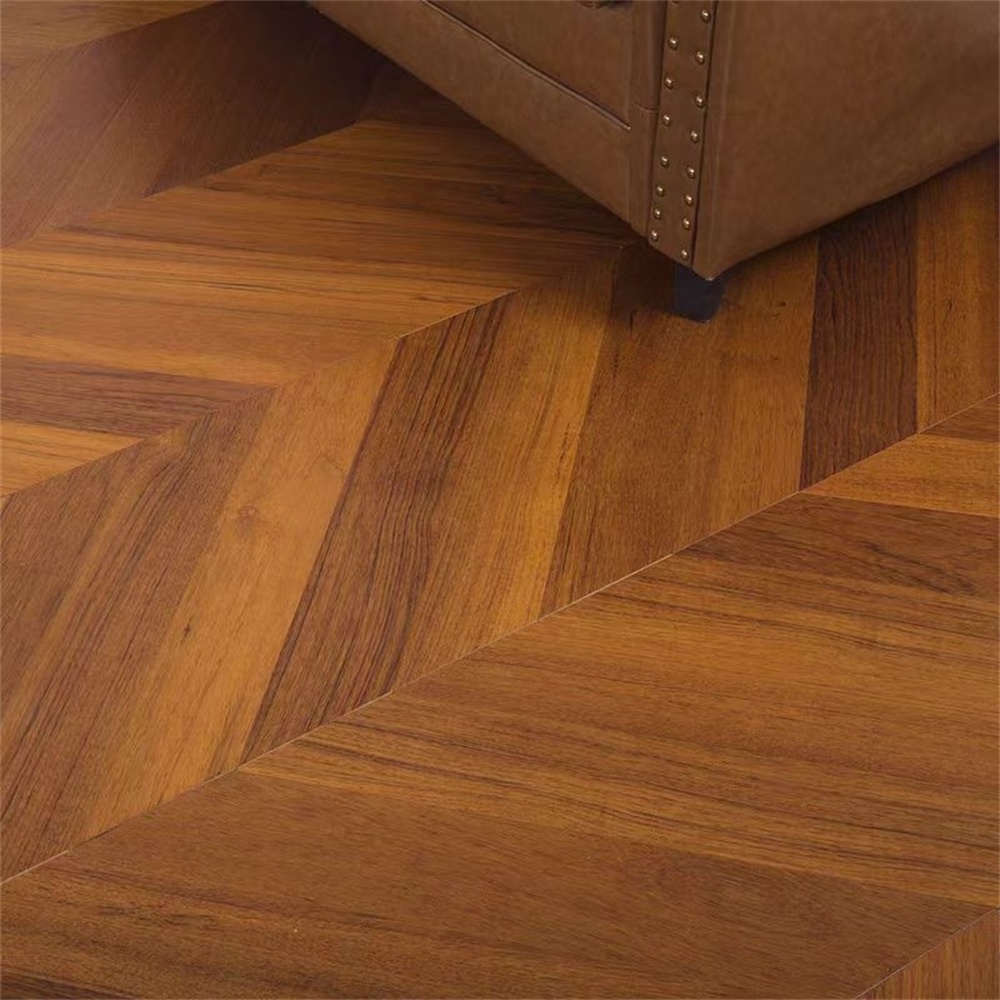 Indeformable Healthy Solid Wood Timber Floor Burma Teak Hardwood Flooring Parquet Herringbone Chevron Finshbone Wooden Floors