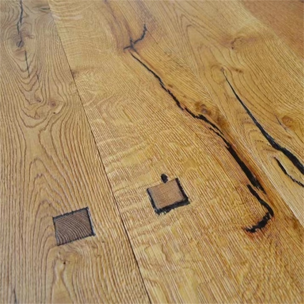 European White Oak Parquet Wood Floors Smooth/Brushed Bow Shaped Flooring Small Square Multiply Engineered Friendly Floor