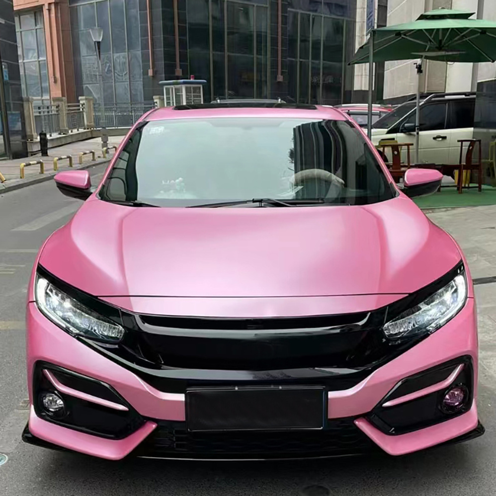 DG7026  wholesale 100+ colors vehicle car body sticker protective film seashell pink car vinyl wrap