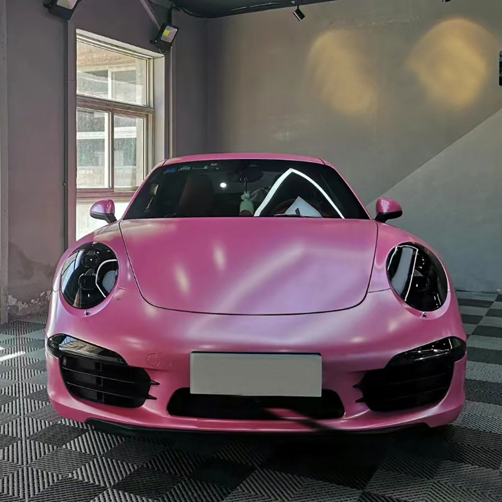 DG7026  wholesale 100+ colors vehicle car body sticker protective film seashell pink car vinyl wrap