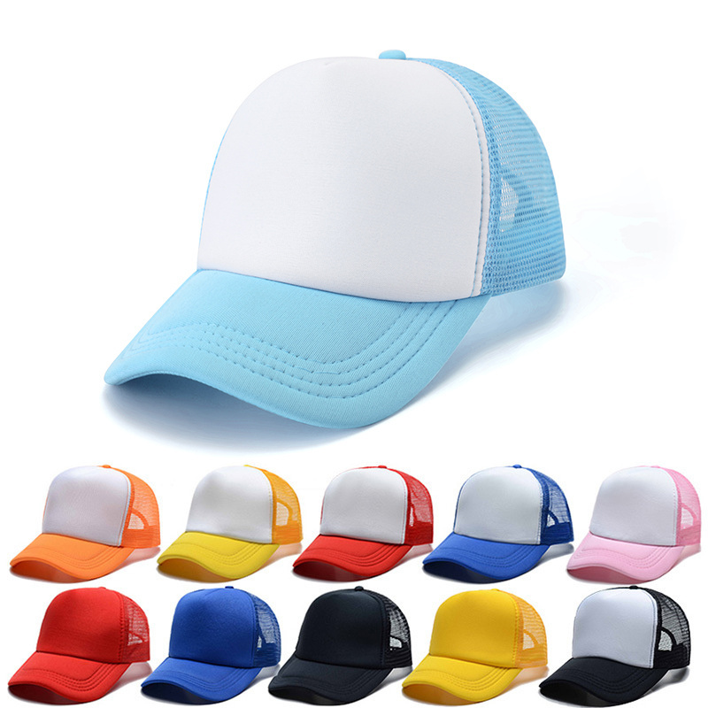 Wholesale Hip Hop Cotton Mesh Trucker Hat Blank Casquette Baseball Custom Logo Print 5 Panel Embroidered Sports Caps