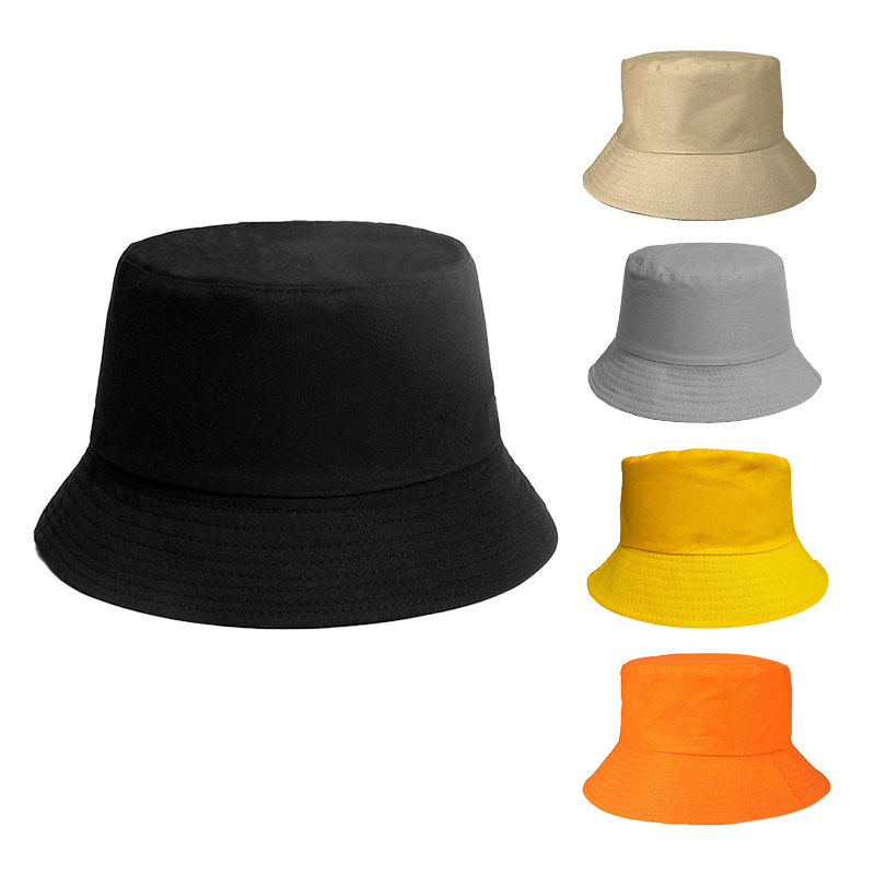 Wholesale Design Summer Sun Hat Fashion Plain Cotton Fisherman Caps Custom Logo Adult Blank Bucket Hats