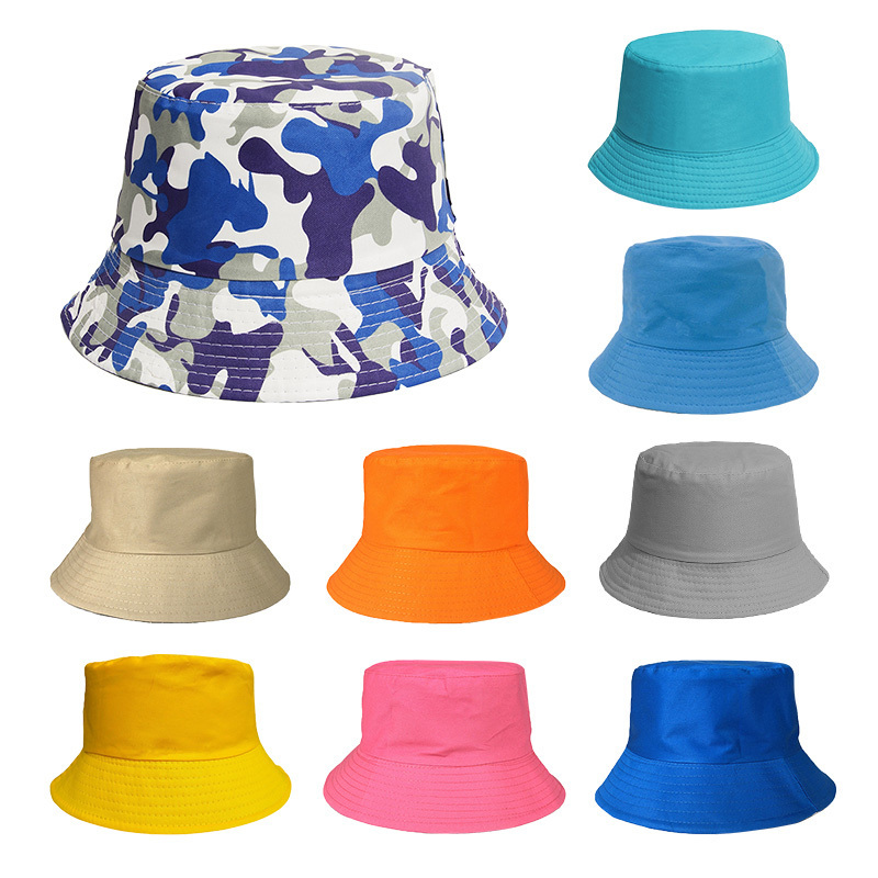 Wholesale Design Summer Sun Hat Fashion Plain Cotton Fisherman Caps Custom Logo Adult Blank Bucket Hats