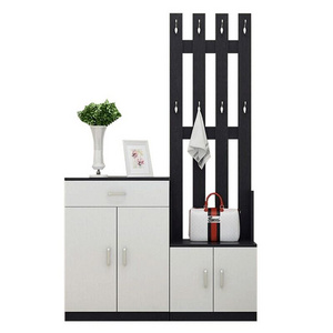 Shoe cabinet with hanger integrated door Nordic simple modern partition entrance hall cabinet floor coat rack