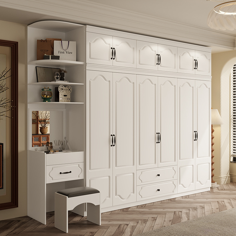 Modern wardrobe Nordic light luxury rental room bedroom storage wardrobe Home bedroom with dresser wardrobe