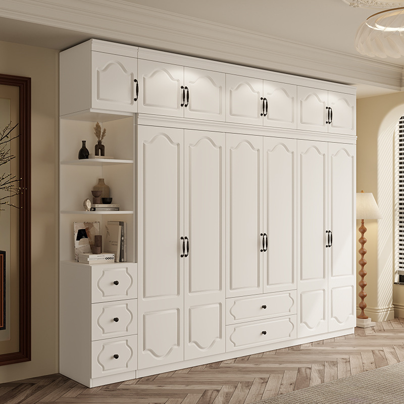 Modern wardrobe Nordic light luxury rental room bedroom storage wardrobe Home bedroom with dresser wardrobe