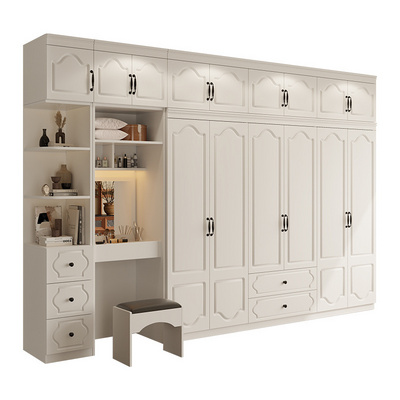 Modern wardrobe Nordic light luxury rental room bedroom storage wardrobe Home bedroom with dresser wardrobe