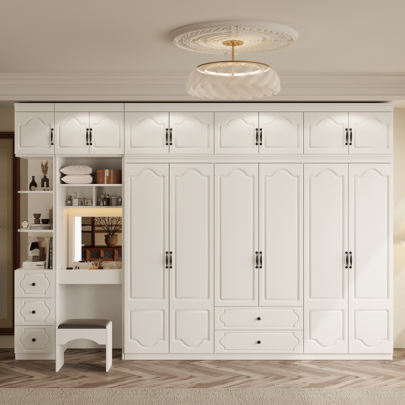 Modern wardrobe Nordic light luxury rental room bedroom storage wardrobe Home bedroom with dresser wardrobe