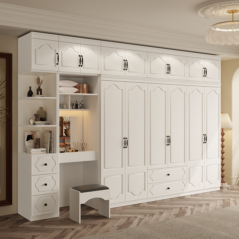 Modern wardrobe Nordic light luxury rental room bedroom storage wardrobe Home bedroom with dresser wardrobe