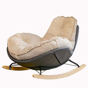 Nordic style single rocking chair lazy sofa balcony living room bedroom lounge chair can lie can sleep luxury penguin chair