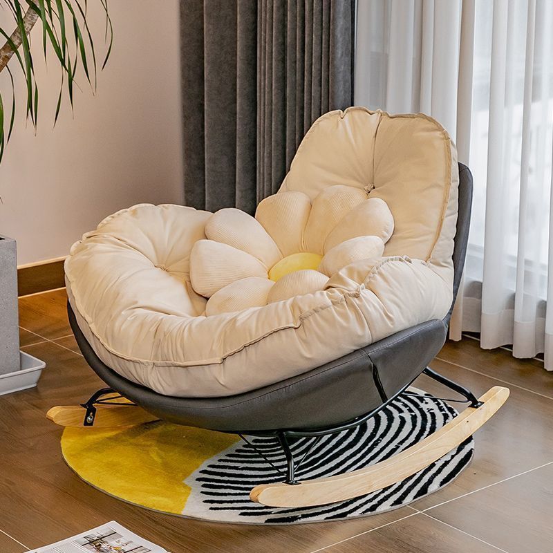 Nordic style single rocking chair lazy sofa balcony living room bedroom lounge chair can lie can sleep luxury penguin chair