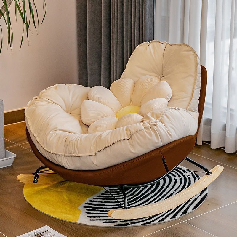 Nordic style single rocking chair lazy sofa balcony living room bedroom lounge chair can lie can sleep luxury penguin chair