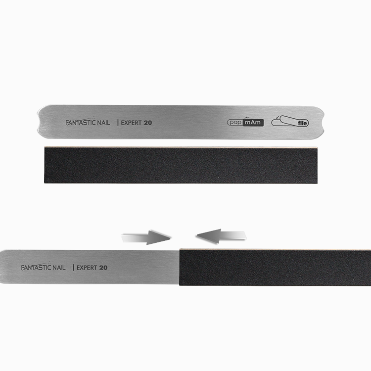 Personalised Custom 80/100/180/240 Stainless Steel Nail File Reusable Metal Nail File