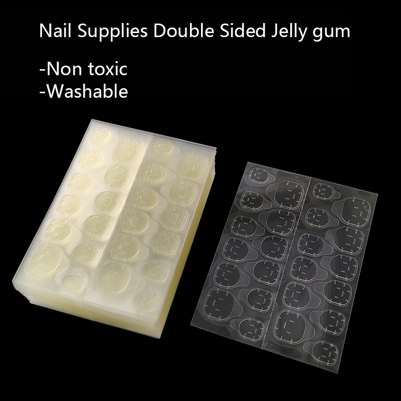 Double Sided Jelly Glue Nail Sticker Waterproof False Nail Tips Adhesive Tabs Nail Glue