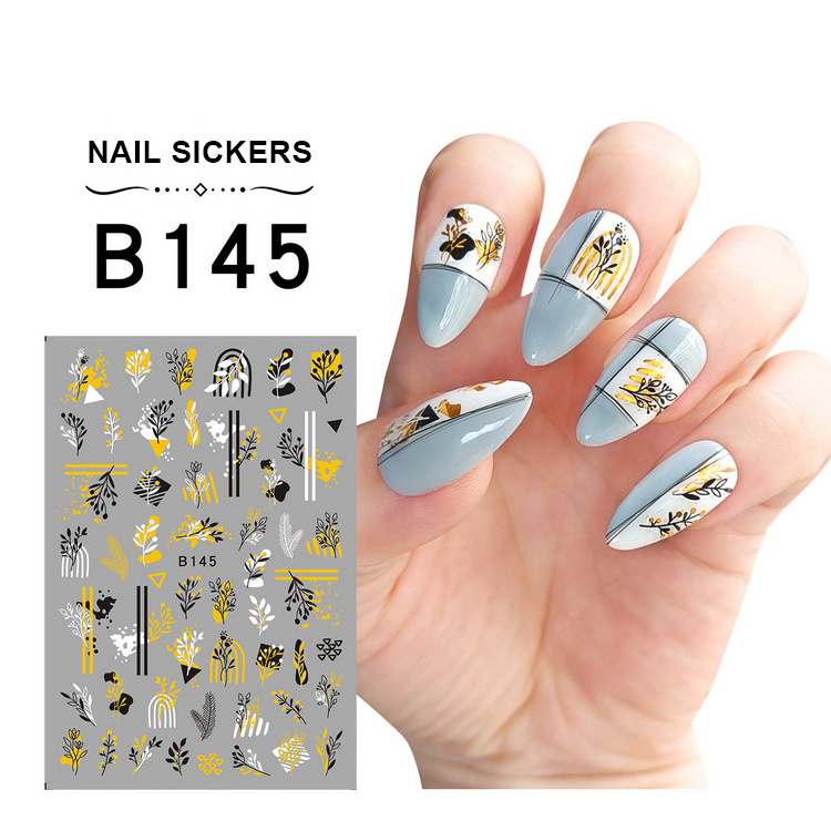 Wholesale Summer Butterfly Nail Decoration Decals 3d Self Adhesive Flower Sticker Nail Art