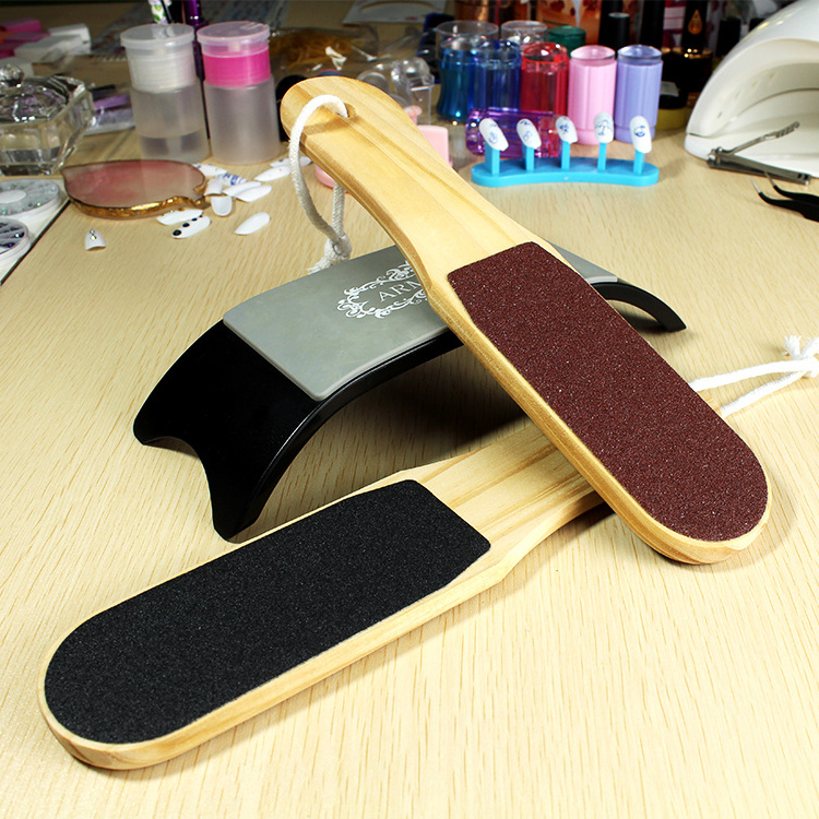 Double Sides Foot care pedicure tool remove hard skin wooden foot rasp foot file Callus remover