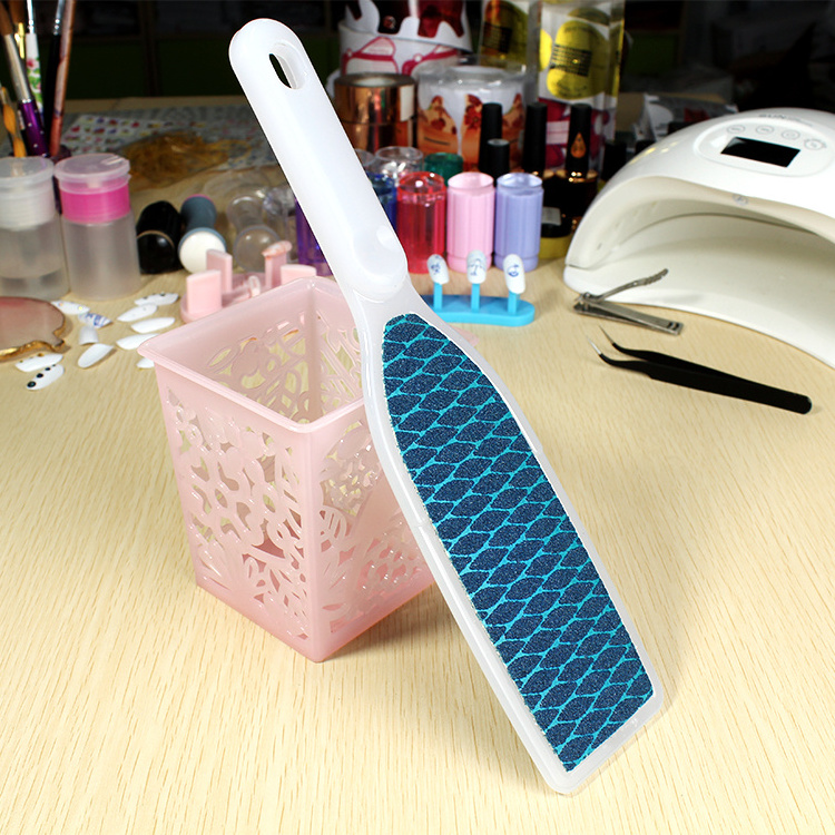 Durable Plastic Handle Exfoliating Pedicure rasp Washable Sandpaper Foot File Callus Remover