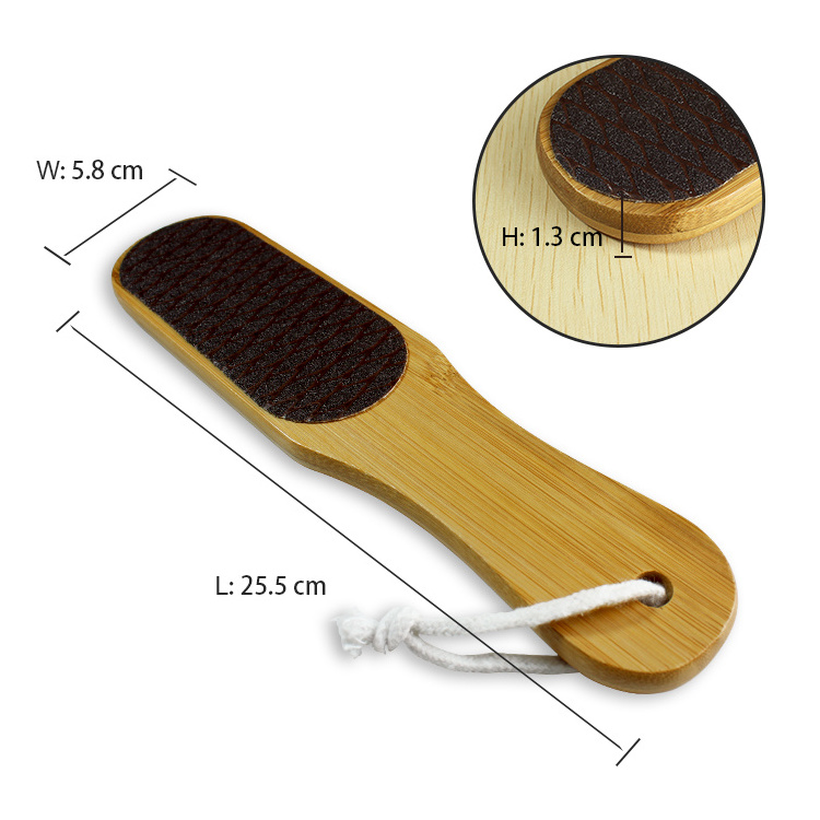 Double Sides Foot File Rasp Pedicure Tools Feet Dead Skin Callus Remover Wooden Handle Sandpaper Foot file