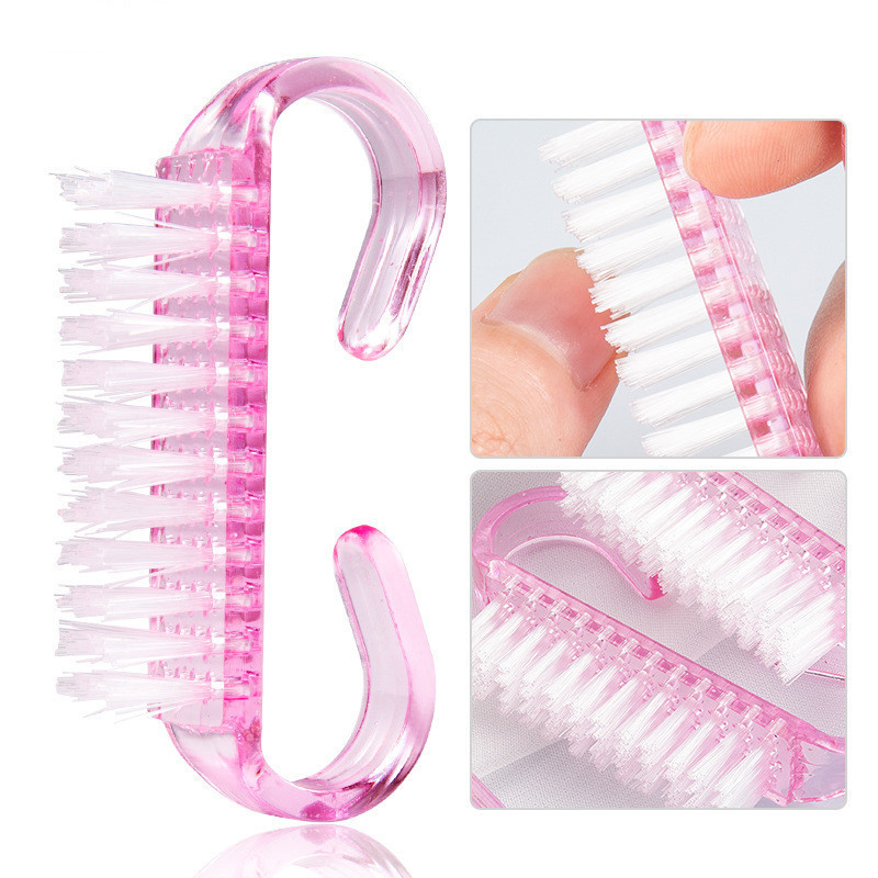 Professional Nails & Toes Cleaning Brushes Handle Grip Nail Dust Brush