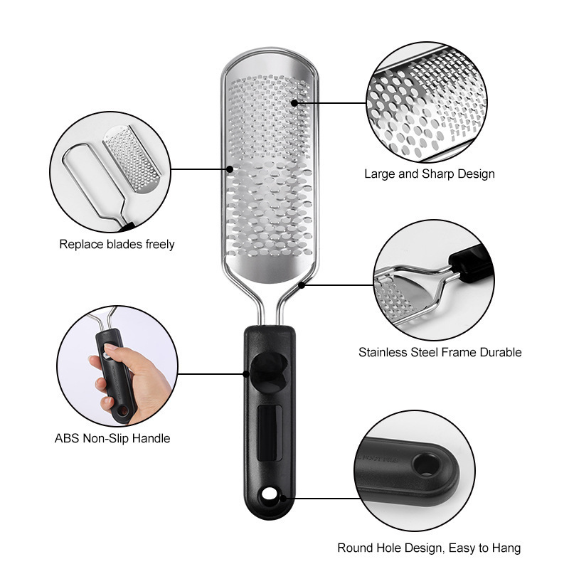 Reusable Stainless Steel Colossal Foot Rasp Professional Dead Skin Remover Pedicure Foot File