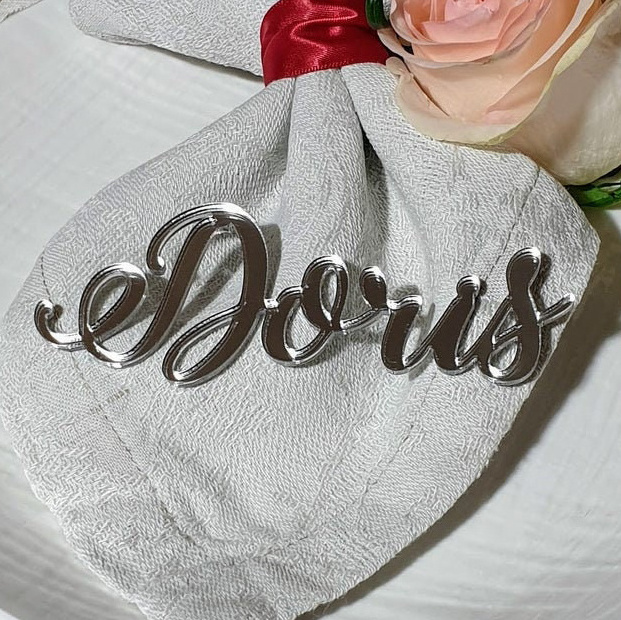 Custom Name Acrylic Place Card Laser Cut Card Wedding Reception Seat Name Number LOGO Wedding Decorations