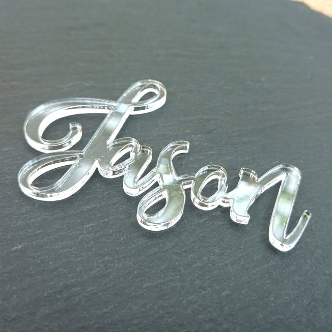 Custom Name Acrylic Place Card Laser Cut Card Wedding Reception Seat Name Number LOGO Wedding Decorations