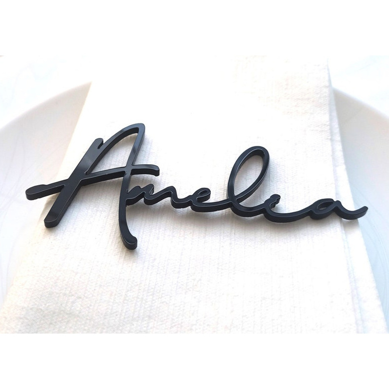 Custom Name Acrylic Place Card Laser Cut Card Wedding Reception Seat Name Number LOGO Wedding Decorations