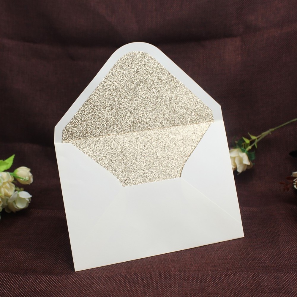 Luxurious custom gold glitter  Wedding Invitations Cards With Ribbons and custom Engagement Invitations birthday invitation card