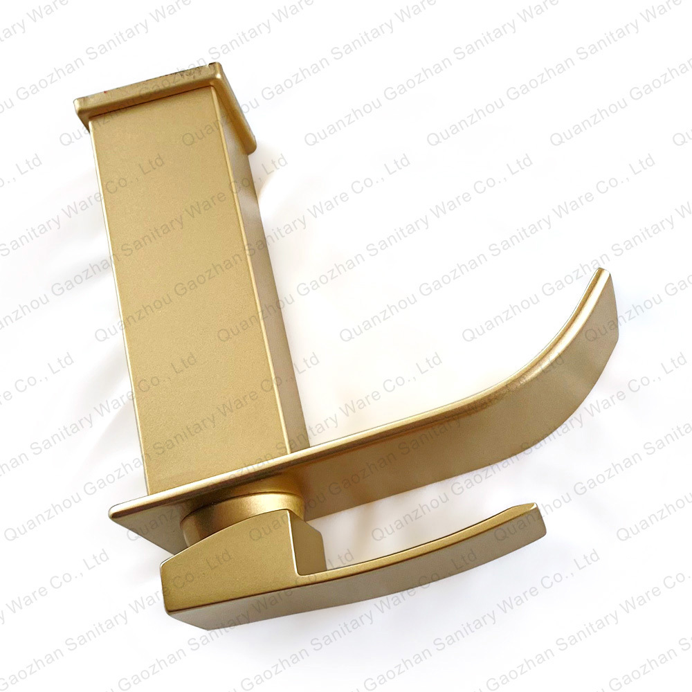 MCBKRPDIO Brushed Gold Basin Sink Faucet Waterfall Outlet Vanity Hot Cold Mixer Tap Deck Mount Washbasin Faucet for Bathroom