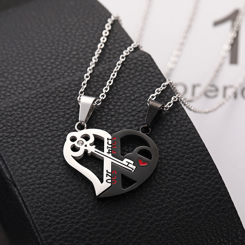 Fashion Best Friends Honey Love Couple Pendant Necklace Good Friends Friendship Jewelry Gift 2 Pcs/ Set Broken Heart Necklaces /