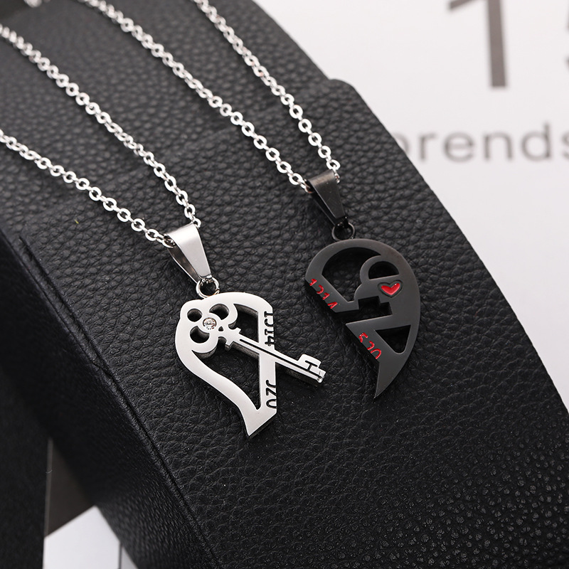 Fashion Best Friends Honey Love Couple Pendant Necklace Good Friends Friendship Jewelry Gift 2 Pcs/ Set Broken Heart Necklaces /