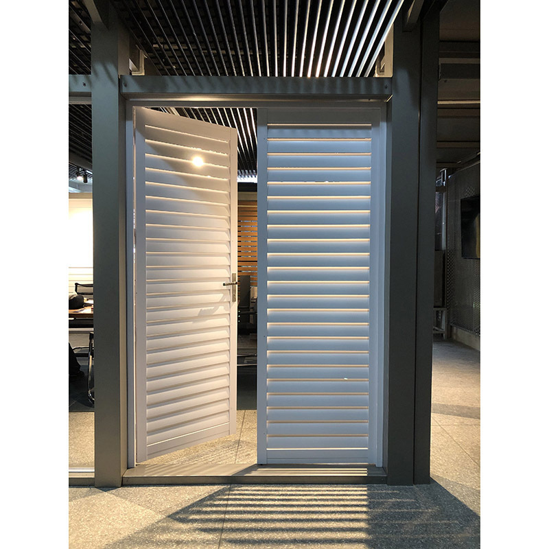 Delivery fast aluminum swing shutter door casement shutter louver persianas shutter door