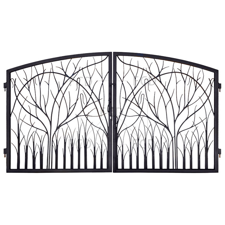 3D OEM ODM CAD Design, Customizable House Villa Garden Luxury Driveway Wrought Iron Gate