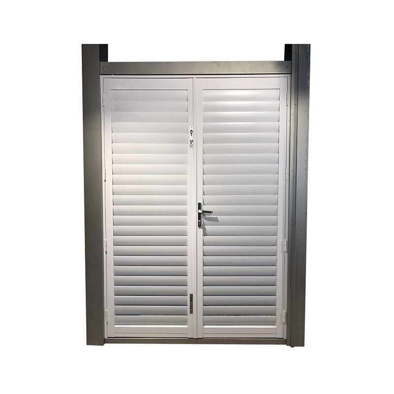 Delivery fast aluminum swing shutter door casement shutter louver persianas shutter door