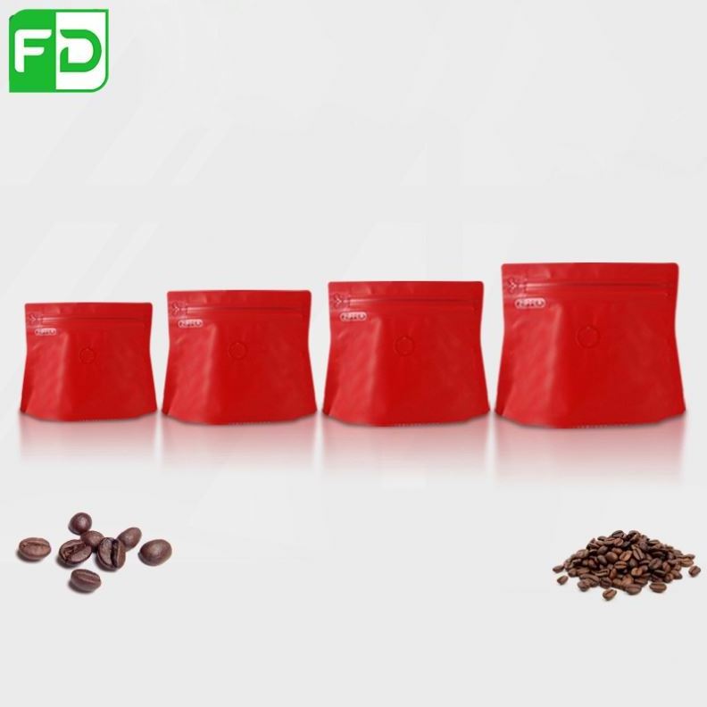 Stand up Ziplock One way valve 1/2 lb 1 lb 2lb 5lb coffee bean packaging bag