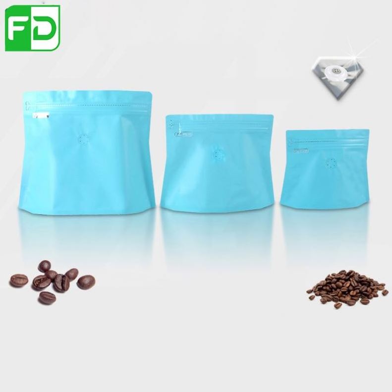 Stand up Ziplock One way valve 1/2 lb 1 lb 2lb 5lb coffee bean packaging bag