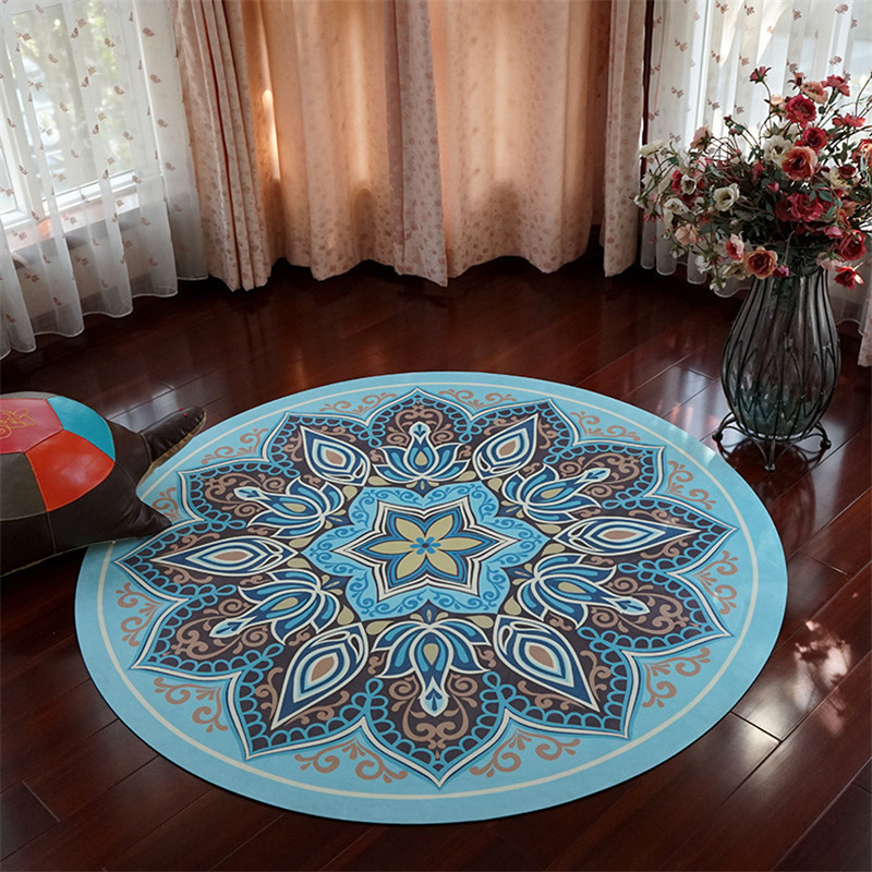 Organic Colorful Soft Round Meditation Pilates Washable Non Slip Wholesale Suede Yoga Mats