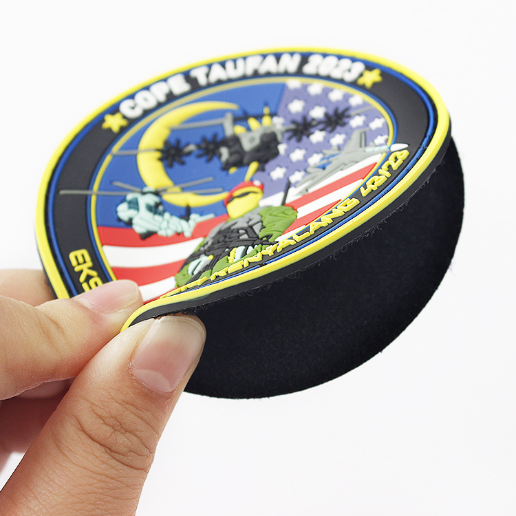 Custom Logo Embossed Rubber Badges Silicone Soft 2d Patch For Clothing Pvc Patches