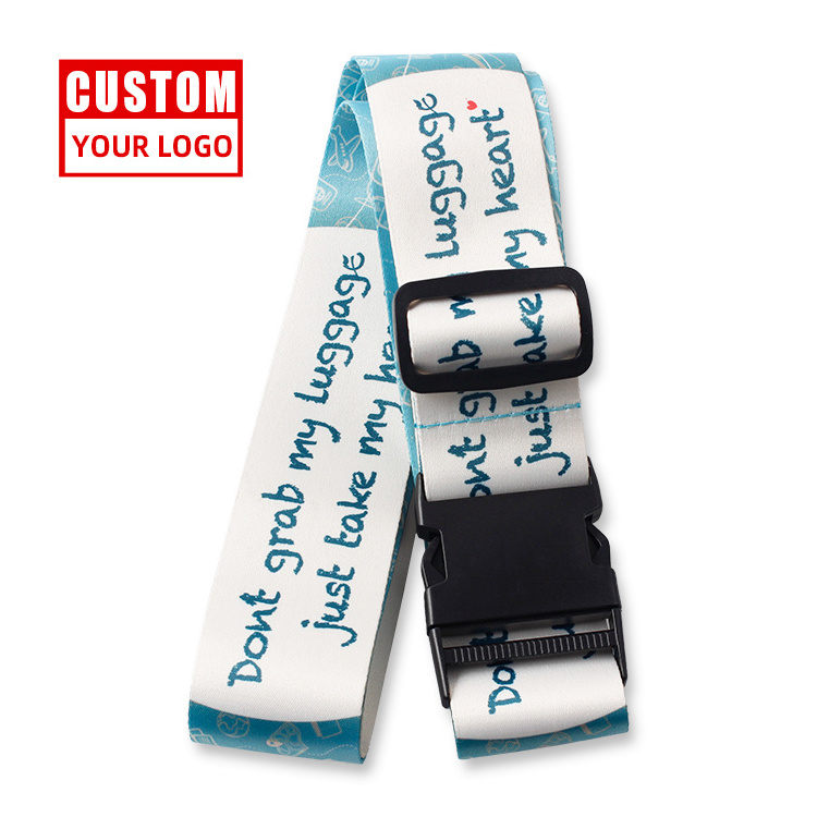 Wholesale custom polyester strap adjustable cheap luggage belt with number lock