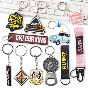 Custom Keychains Metal Leather Rubber Acrylic Pvc Key Chain Logo Promotional Carabiners Enamel Keychain