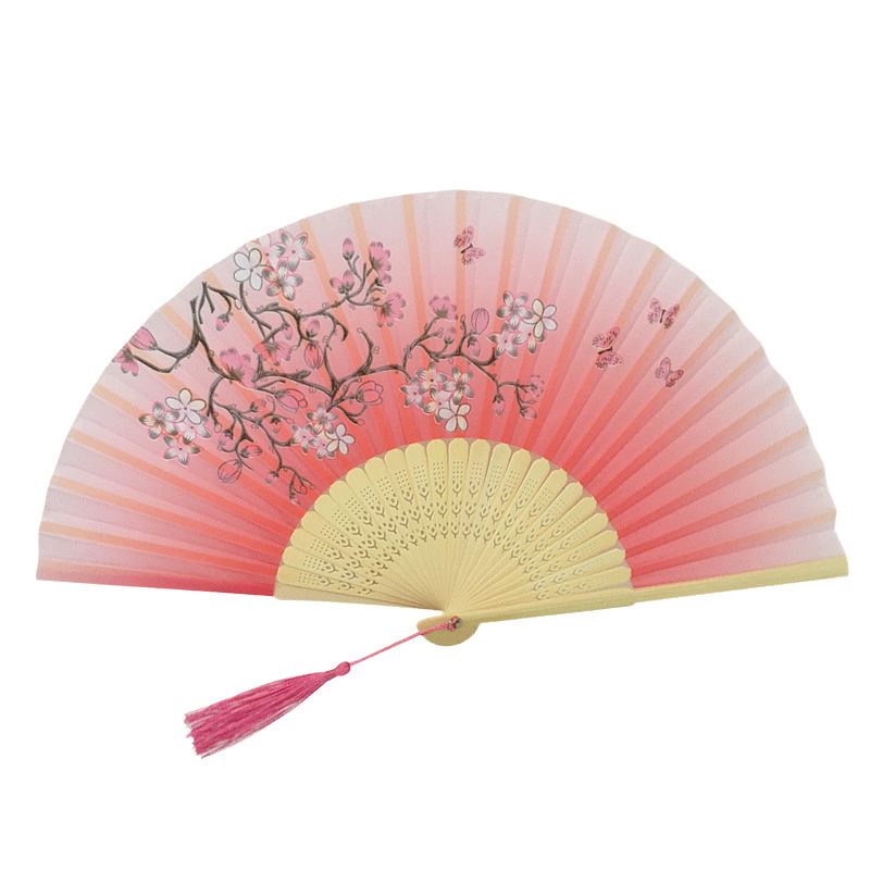 2024 new arrival Customized printing mini decoration bamboo women hand fans