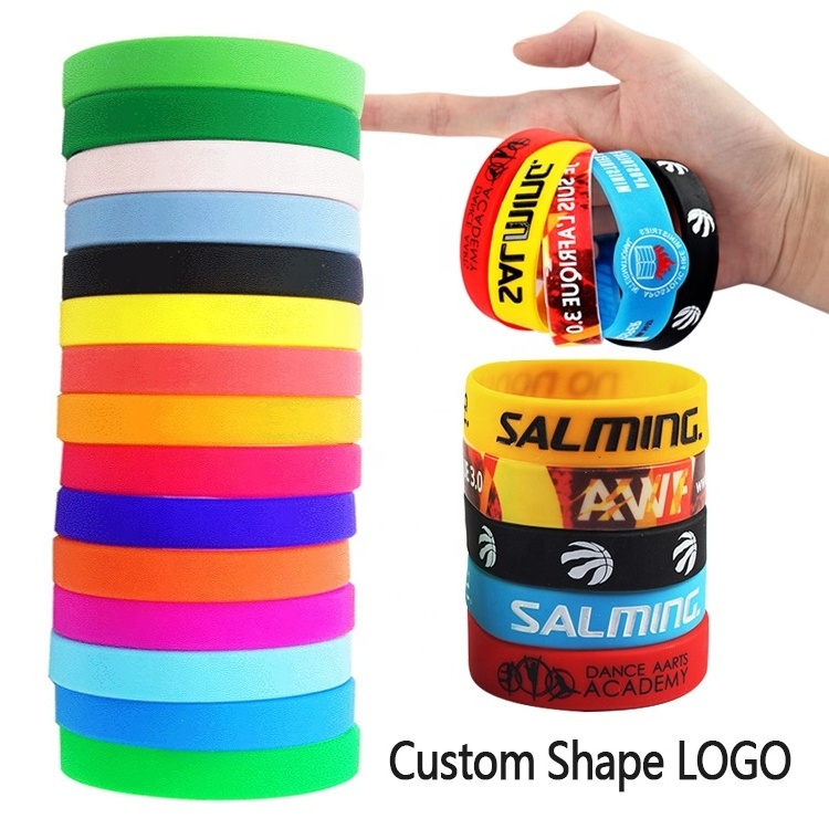 Wholesale Custom Your Own Rubber bracelet Wristband with Promotional events advertising gifts silicone Wrist Band