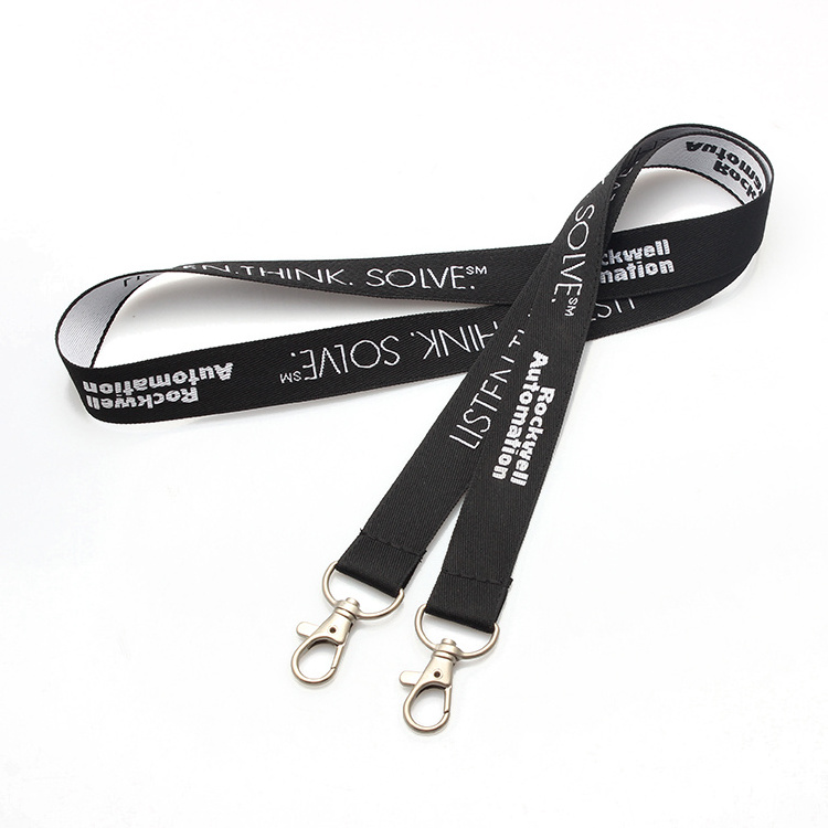 Neck Lanyard keychain with logo custom printing dye sublimations jacquard ribbon