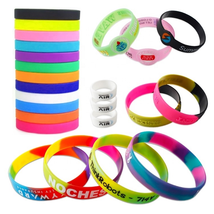 Wholesale Custom Your Own Rubber bracelet Wristband with Promotional events advertising gifts silicone Wrist Band