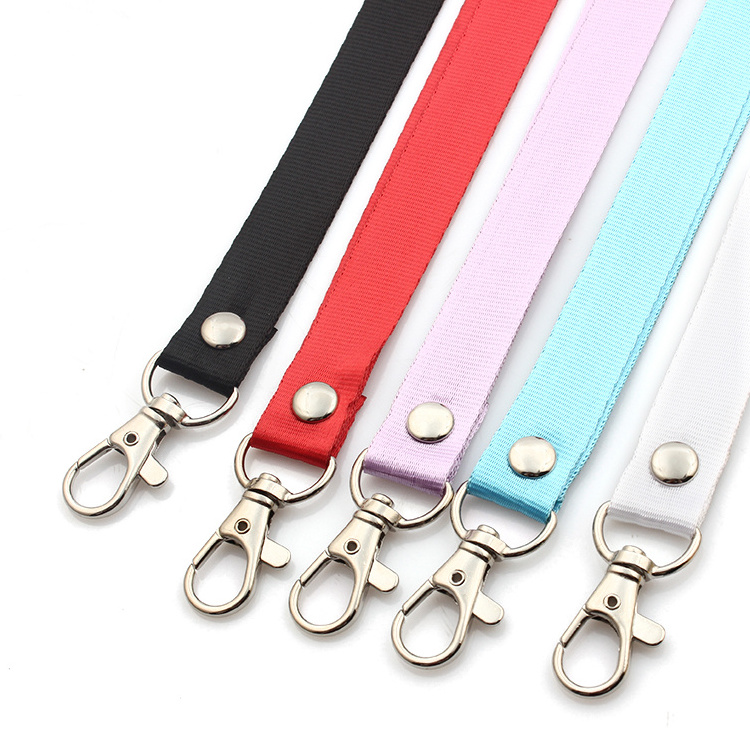 Nylon Lanyard Factory Wholesale Custom High Quality Plain 1 Piece Metal Hook Office ,promotional Gift Yes!eco Friendly Lanyard