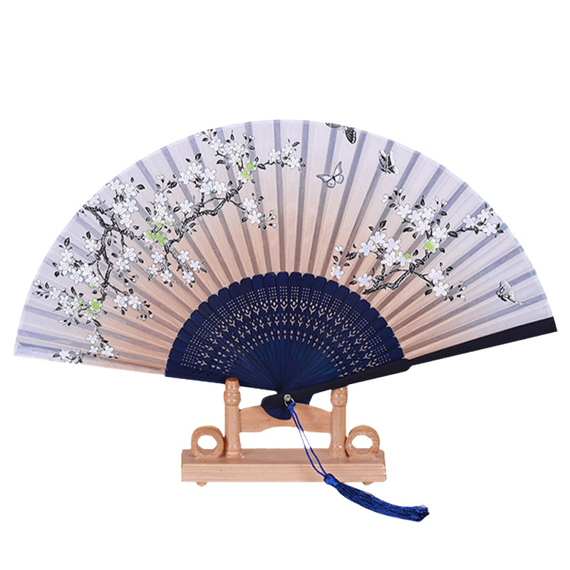 2024 new arrival Customized printing mini decoration bamboo women hand fans